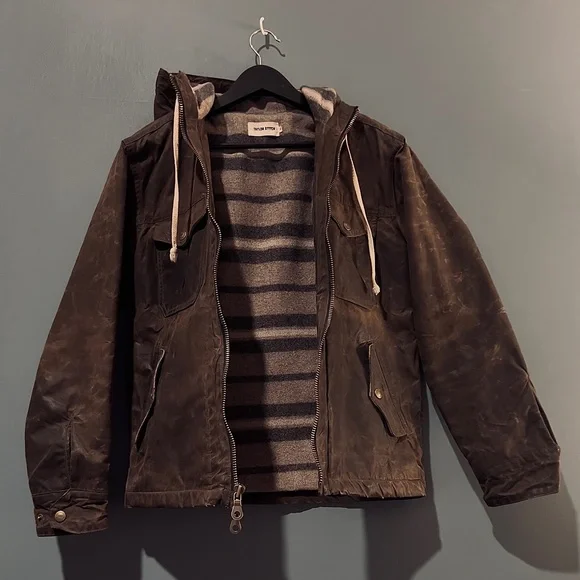 Taylor Stitch "Winslow" Jacket - Waxed + Hooded Sz 36 (XS) w/ AMAZING patina 🤩 - Picture 7 of 11